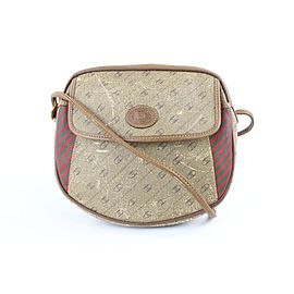 Gucci Gg Diagonal Stripe 2gj1022 Beige Coated Canvas Cross Body Bag