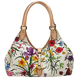 Gucci Extremely Rare Flora Floral Bardot Hobo Bag 863138