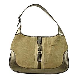 Gucci Jackie Hobo Jackie-o Ggtl48 Olive X Gold Leather Shoulder Bag