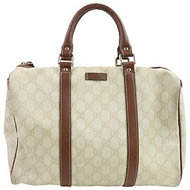 Gucci Joy Boston Bag Ivory Monogram 871520 Cream Gg Supreme Canvas Satchel