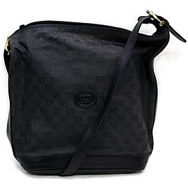 Gucci Messenger 872083 Monogram Interlocking Black Gg Canvas Shoulder Bag