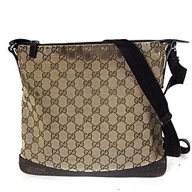 Gucci Brown Monogram GG Perforated Messenger 1G818