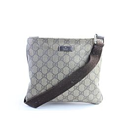 Gucci Messenger Monogram Gg Supreme 226374 Brown Coated Canvas Cross Body Bag