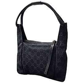 Gucci Monogram Gg 234526 Black Hobo Bag