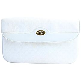 Gucci Monogram Logo Interlocking 6gr0314 White Gg Supreme Canvas Clutch