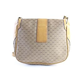 Gucci Messenger Monogram Gg Signature 33gr0618 Beige Coated Canvas Cross Body Bag