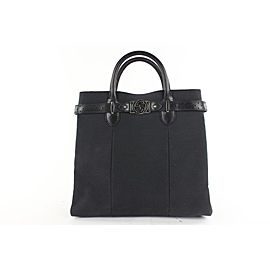 Gucci Perforated Belt 14gz0904 Black Canvas Tote