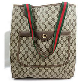 Gucci Supreme GG Monogram Web Large Shopping Tote 861679