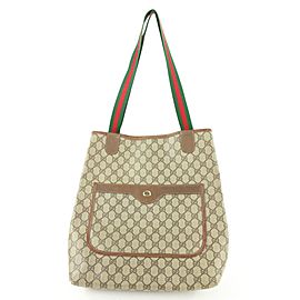 Gucci Supreme GG Web Large Shopping Tote Bag 862849