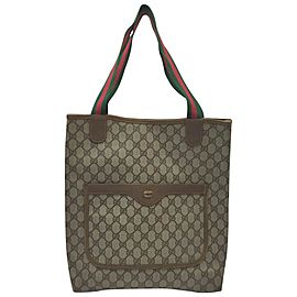 Gucci Supreme GG Web Large Shopping Tote Bag 862665