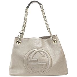 Gucci Soho Champagne Gold Chain 18gk1204 Tote