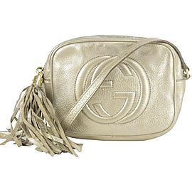 Gucci Soho Disco Fringe Tassel 18gk1219 Gold Cross Body Bag