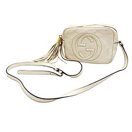 Gucci Soho Disco Ivory Fringe Tassle 233478 Off-white Leather Cross Body Bag