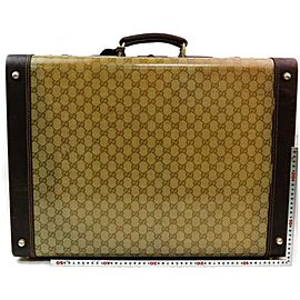 Gucci Steamer Crystal Gg Monogram Hard Case Trunk 871911 Brown Coated Canvas Weekend/Travel Bag