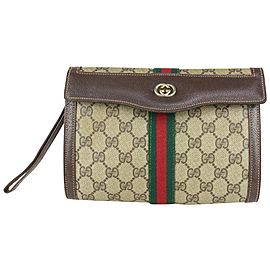 Gucci Supreme GG Monogram web Wristlet Pouch Bag 1025g29