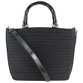 Gucci Black Quilted Bamboo 2way Tote Bag with Strap 1019g25