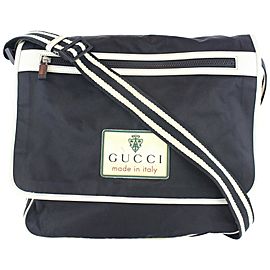 Gucci Black Logo Web Messenger Bag 30GZ0