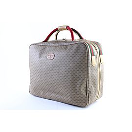 Gucci Web Monogram Suitcase 226814 Brown Coated Canvas Weekend/Travel Bag