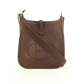 Hermès Brown x Silver Mini Evelyne TPM 16 Crossbody Bag 528her38