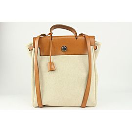 Hermès Beige Toile Sac a Dos Herbag Backpack 2-in-1 5HER1022