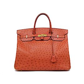 Hermès Ostrich Birkin 35 Burnt Orange Brown 233108