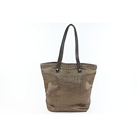 Hermès Chennai Gold Herringbone Mm 1hz1107 Brown Polyester Tote