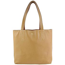 Hermès Brown x Gold Reversible Leather Double Sens 36 cm Tote 1111h43