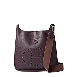 Hermès Evelyne 870899 Purple Leather Messenger Bag