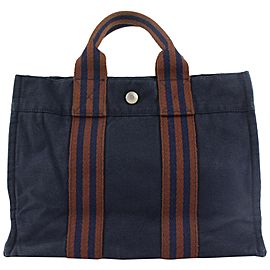 Hermès Navy Stripe Fourre Tout Tote bag 98her428