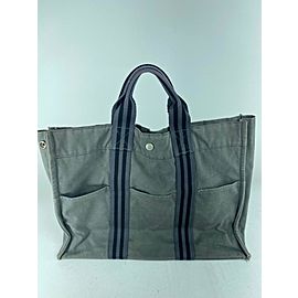 Hermès Fourre Tout Gm 11her623 Grey Canvas Tote