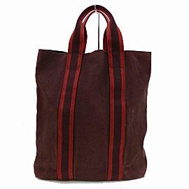 Hermès Fourre Tout Tall 870502 Brown Canvas Tote