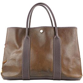 Hermes Buffalo Amazonia Leather Garden Party Tote 345her224