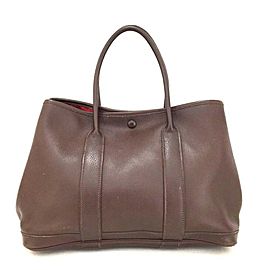 Hermès Garden Party L Tpm L'air De Ginza 860016 Brown Swift Leather Shoulder Bag