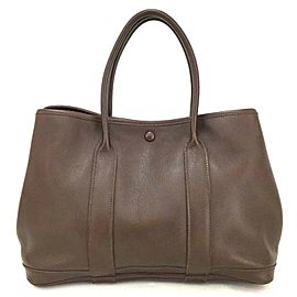 Hermès Garden Party TPM Brown Swift Leather L'air De Ginza 858016