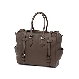 Hermès Brown Gris Clemence Leather Pursangle Satchel Bag 2341422