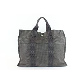 Hermès Fourre Tout Herline 228720 Grey Canvas Tote