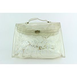 Hermès Kelly Clear Translucent Souvenir Limited Edition 23hz1019 White Vinyl Tote