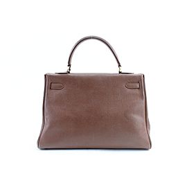 Hermès Kelly Epsom 32 28hr0207 Brown Leather Satchel