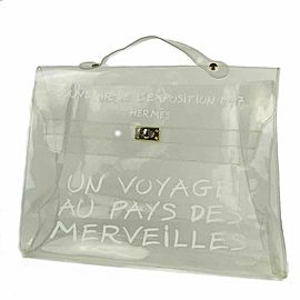 Hermès Kelly SOUVENIR DE L&#039;EXPOSITION Beach Tote Clear Translucent 872787