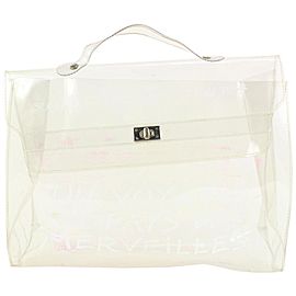 Hermès Clear Souvenir De L'Exposition Kelly Transparent Beach Bag 113h34