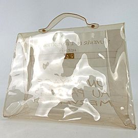 Hermès Kelly Through Translucent Vinyl Souvenir Exposition 872518 Clear Plastic Satchel