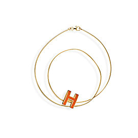 Hermes Pop H Orange Necklace