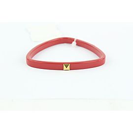 Hermès Red And Gold Idylle Triangle Bangle 40hz1009 Bracelet