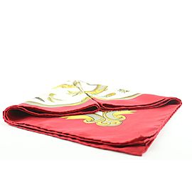 Hermès Ingrid by Lenke Szechwnzyl Butterfly Red Silk Scarf 61her115