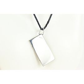 Hermès Black x Silver Pendant Necklace 1018h3