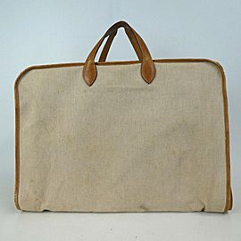 Hermès Toile Garment Carrier 872751 Brown Canvas Weekend/Travel Bag