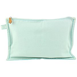 Hermès Blue Toiletry Pouch Cosmetic Clutch 922her83