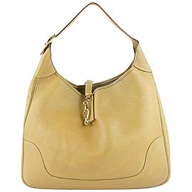 Hermès Trim Hobo Large Mustard Beige Fjord 38 4hz0921 Yellow Leather Shoulder Bag