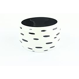 Hermès White And Black Ultra Extra Wide Bangle 55hz1009 Bracelet