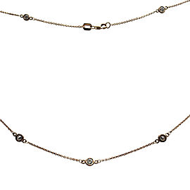 18K Rose Gold & 1ct Diamonds by the Inch Necklace